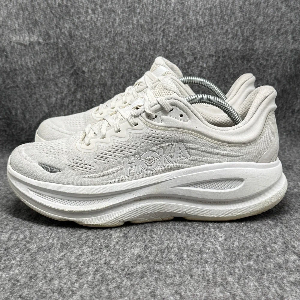 Hoka Bondi 9 Womens Size 10.5 White Max Cushion Running Shoes W BONDI 9